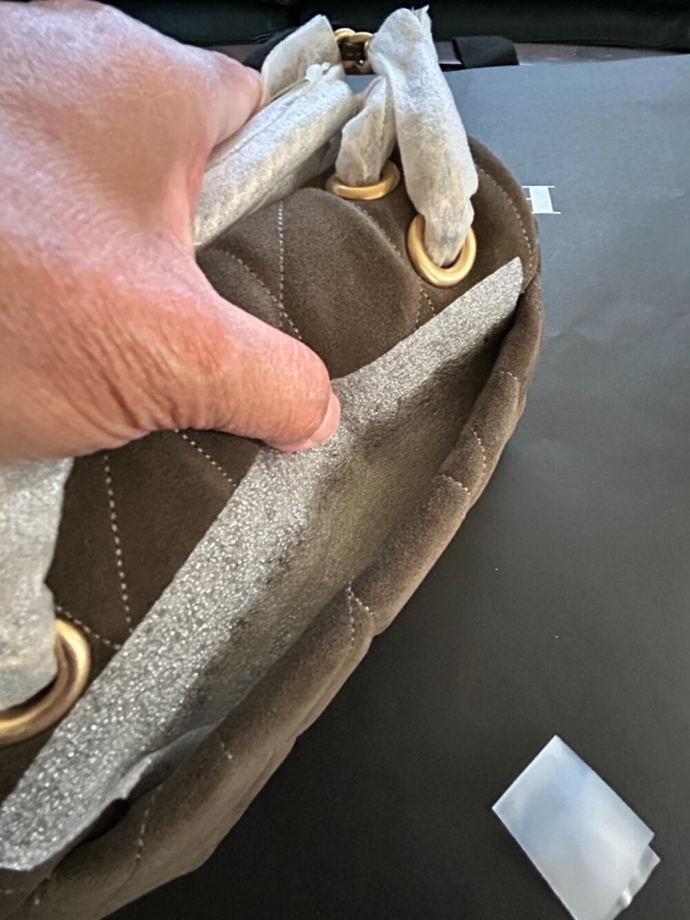 NWT Tabby Shoulder Bag 20 With Quilting olive - Picture 5 of 15